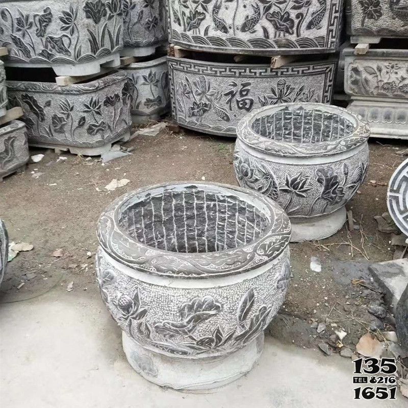 缸雕塑-別墅青石石雕浮雕庭院擺件缸雕塑 缸雕塑-別墅青石石雕浮雕庭院擺件缸雕塑高清圖片