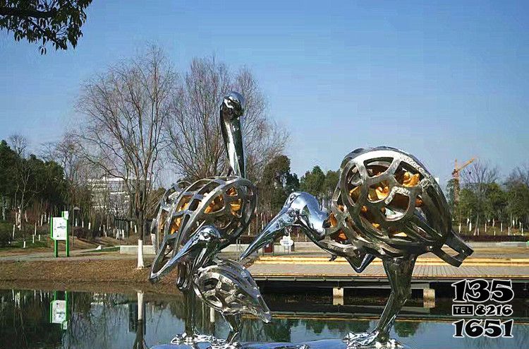鶴雕塑-公園景區不銹鋼鏤空鶴雕塑 鶴雕塑-公園景區不銹鋼鏤空鶴雕塑高清圖片