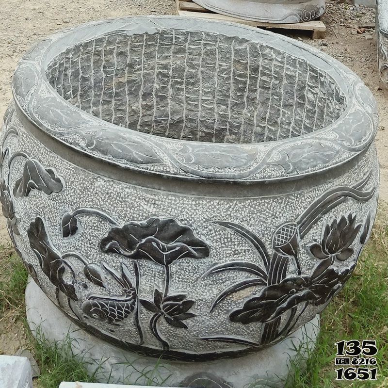 花盆雕塑-庭院寺廟大型景觀裝飾品花盆雕塑 花盆雕塑-庭院寺廟大型景觀裝飾品花盆雕塑高清圖片