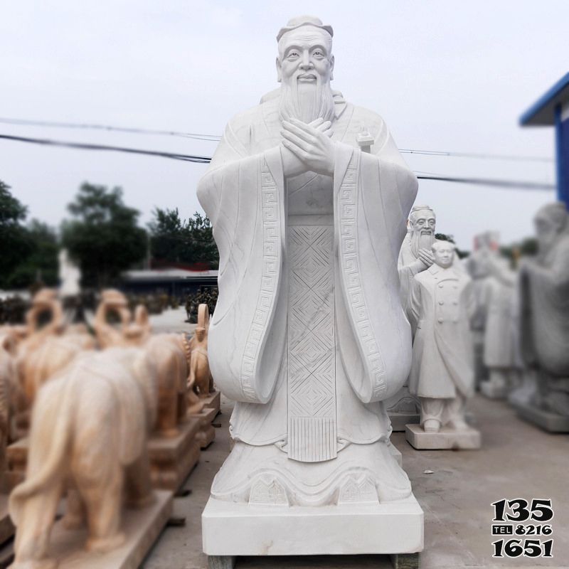 孔子雕塑-景區(qū)創(chuàng)意名人漢白玉孔子雕塑 孔子雕塑-景區(qū)創(chuàng)意名人漢白玉孔子雕塑高清圖片
