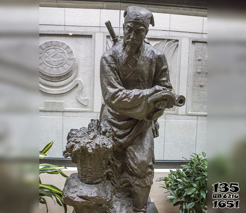 李時珍雕塑-庭院園林擺放鑄銅浮雕醫學家李時珍青銅雕 李時珍雕塑-庭院園林擺放鑄銅浮雕醫學家李時珍青銅雕高清圖片