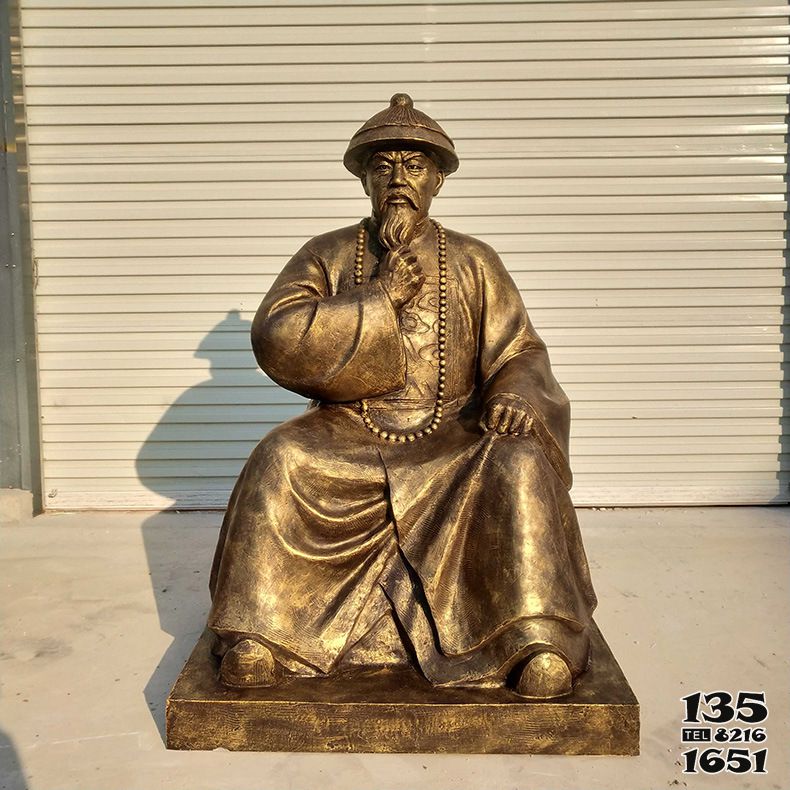 林則徐雕塑-城市景區歷史文化名人玻璃鋼仿銅林則徐坐姿雕像 林則徐雕塑-城市景區歷史文化名人玻璃鋼仿銅林則徐坐姿雕像