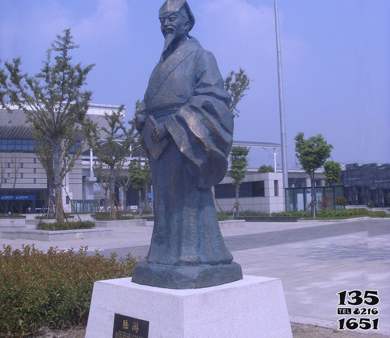 陸游雕塑-企業廣場擺放北宋陸游詩人玻璃鋼雕塑 陸游雕塑-企業廣場擺放北宋陸游詩人玻璃鋼雕塑高清圖片