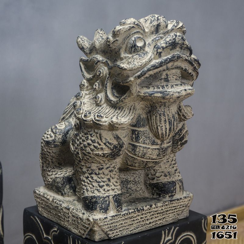 貔貅雕塑-戶外田園創意青石仿古做舊貔貅雕塑 貔貅雕塑-戶外田園創意青石仿古做舊貔貅雕塑高清圖片