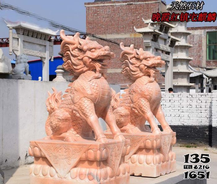 麒麟雕塑-景區庭院門口天然石材石雕神獸麒麟雕塑 麒麟雕塑-景區庭院門口天然石材石雕神獸麒麟雕塑高清圖片