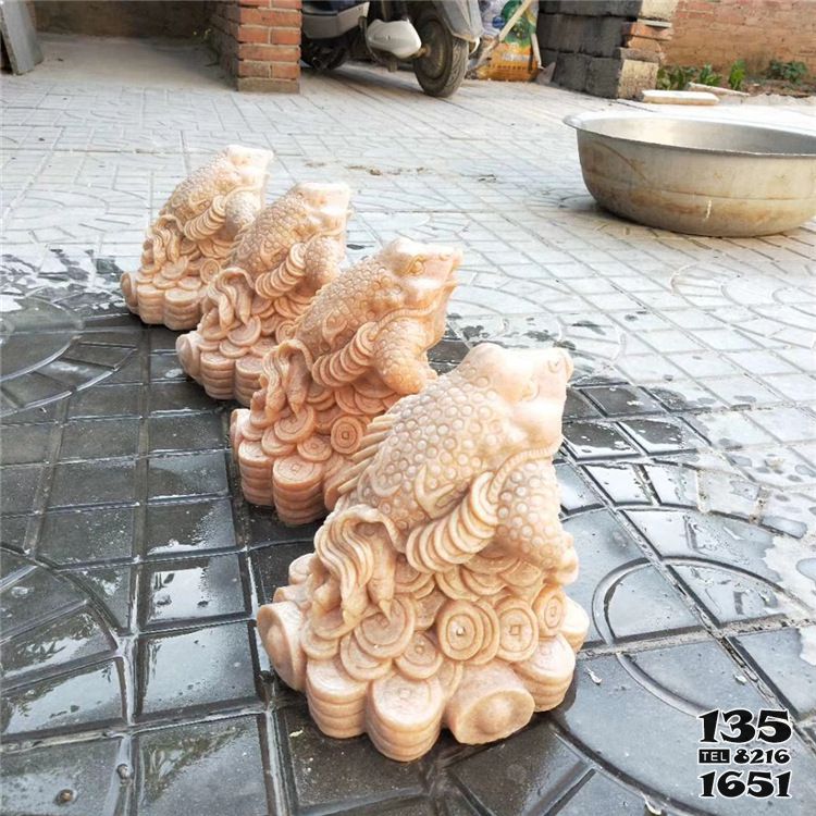 青蛙雕塑-景區四只石雕創意青蛙雕塑 青蛙雕塑-景區四只石雕創意青蛙雕塑高清圖片