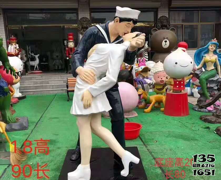 情侶雕塑-玻璃鋼仿真親吻婚慶景觀情侶雕塑 情侶雕塑-玻璃鋼仿真親吻婚慶景觀情侶雕塑