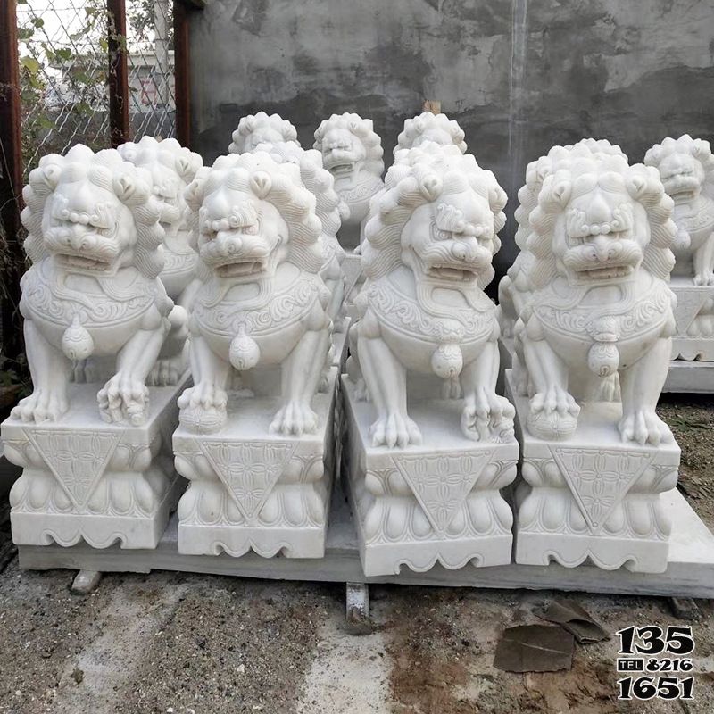 獅子雕塑-公園創(chuàng)意漢白玉石雕鎮(zhèn)宅辟邪的石獅子雕塑 獅子雕塑-公園創(chuàng)意漢白玉石雕鎮(zhèn)宅辟邪的石獅子雕塑