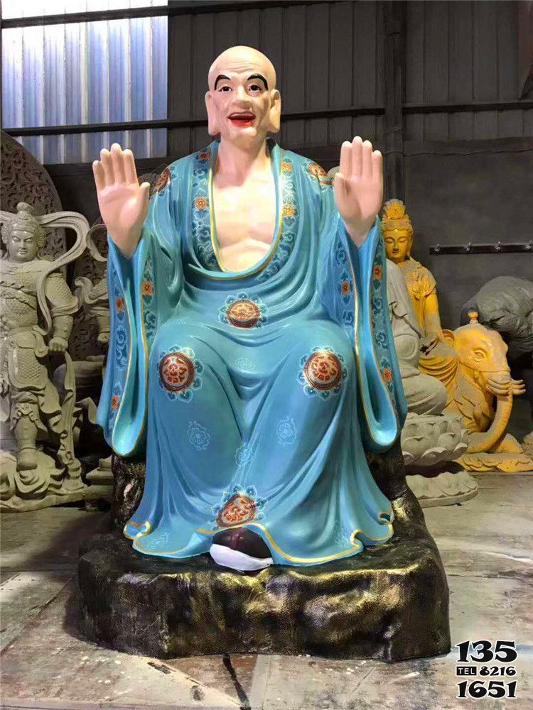 十八羅漢雕塑-景區寺廟玻璃鋼彩繪手張開的十八羅漢雕塑 十八羅漢雕塑-景區寺廟玻璃鋼彩繪手張開的十八羅漢雕塑高清圖片