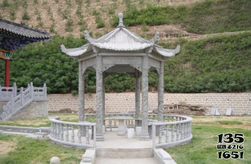 涼亭雕塑-漢白玉園林戶外景觀仿古涼亭 涼亭雕塑-漢白玉園林戶外景觀仿古涼亭高清圖片