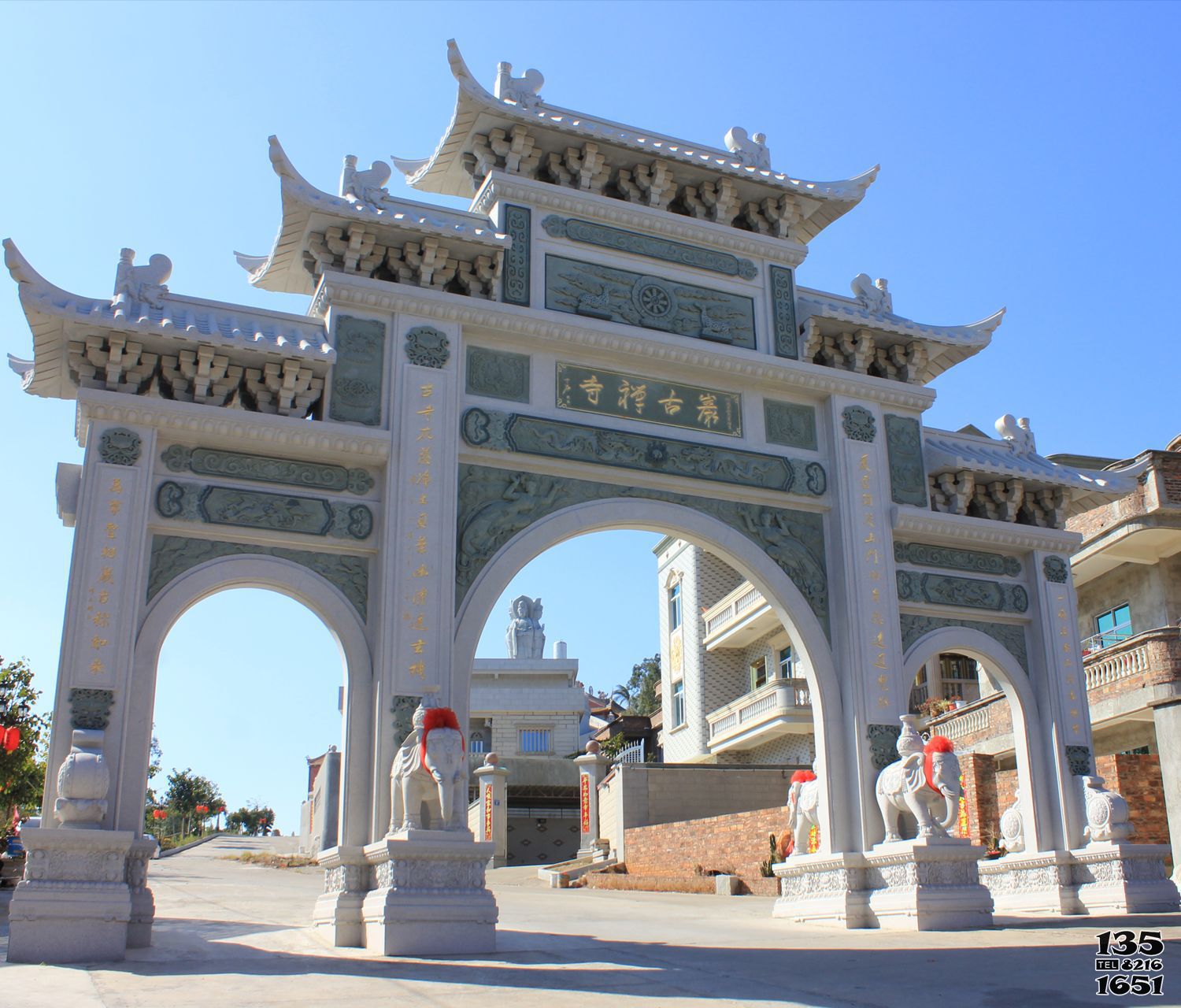 牌坊雕塑-大理石綠創意斗拱個性石雕牌坊樓 牌坊雕塑-大理石綠創意斗拱個性石雕牌坊樓