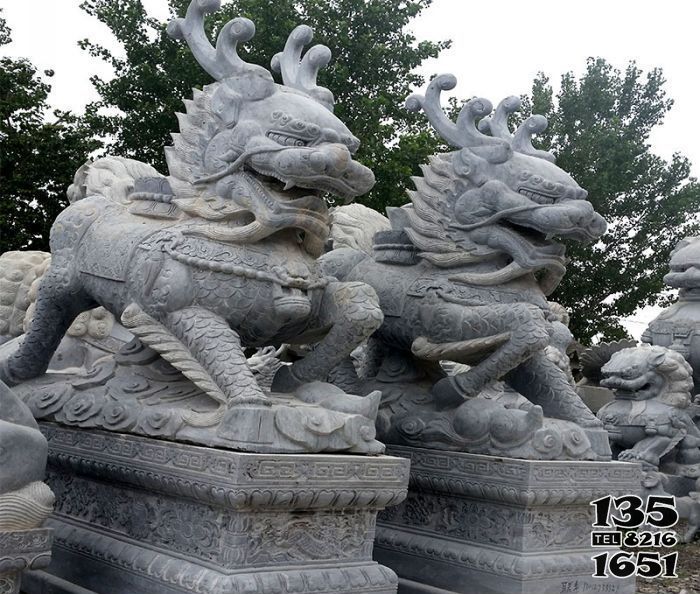 麒麟雕塑-大理石石雕神獸寺廟墓地麒麟雕塑 麒麟雕塑-大理石石雕神獸寺廟墓地麒麟雕塑