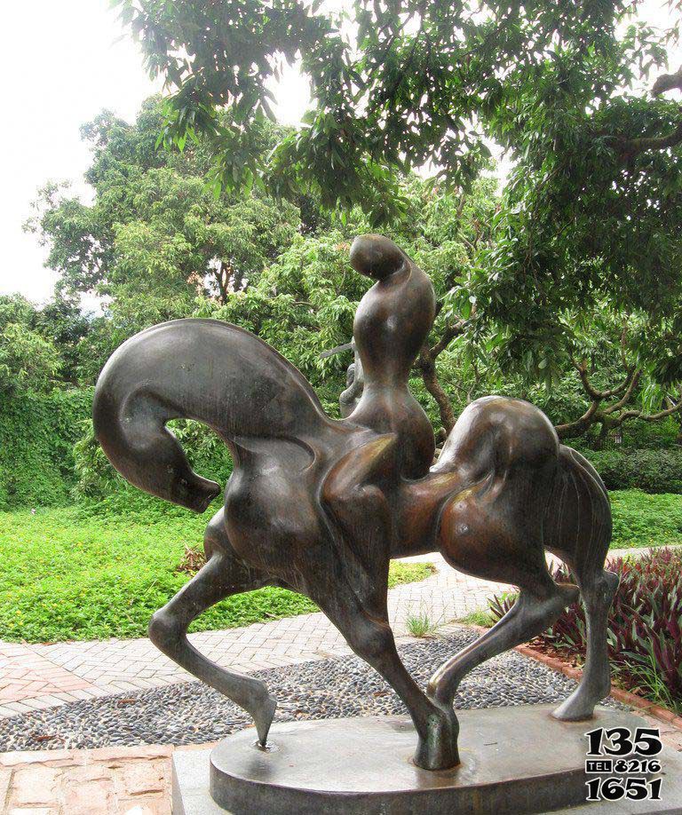 騎馬雕塑-公園抽象銅雕騎馬雕塑 騎馬雕塑-公園抽象銅雕騎馬雕塑高清圖片
