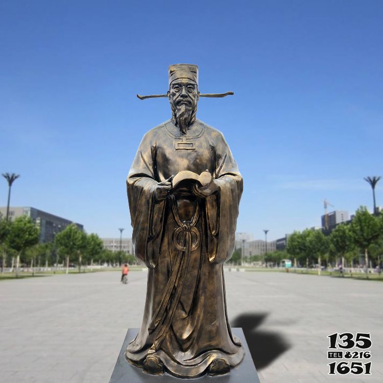 沈括雕塑-大學公園歷史名人北宋科學家沈括玻璃鋼仿銅雕像 沈括雕塑-大學公園歷史名人北宋科學家沈括玻璃鋼仿銅雕像