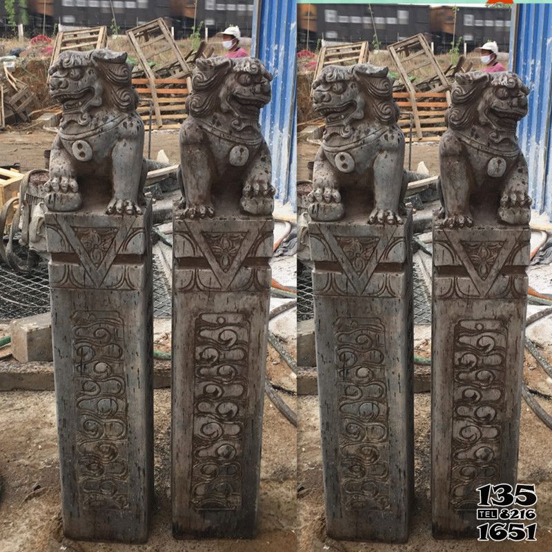拴馬柱雕塑-獅子浮雕城市廣場擺放拴馬柱雕塑 拴馬柱雕塑-獅子浮雕城市廣場擺放拴馬柱雕塑高清圖片