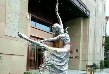 獨特華麗的不銹鋼抽象沖浪人物