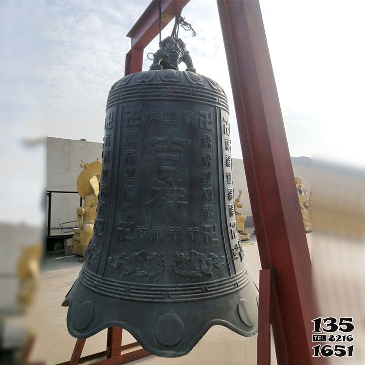 銅鐘雕塑-廣場擺放仿銅掛銅雕塑 銅鐘雕塑-廣場擺放仿銅掛銅雕塑高清圖片