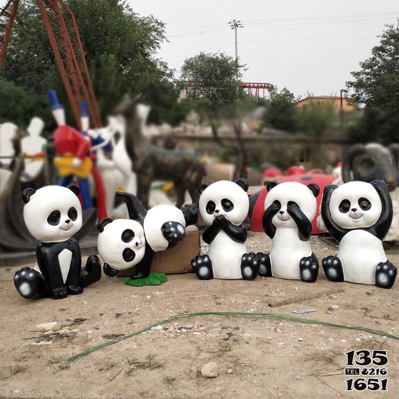 熊貓雕塑-游樂場卡通仿真搞怪玻璃鋼熊貓雕塑 熊貓雕塑-游樂場卡通仿真搞怪玻璃鋼熊貓雕塑