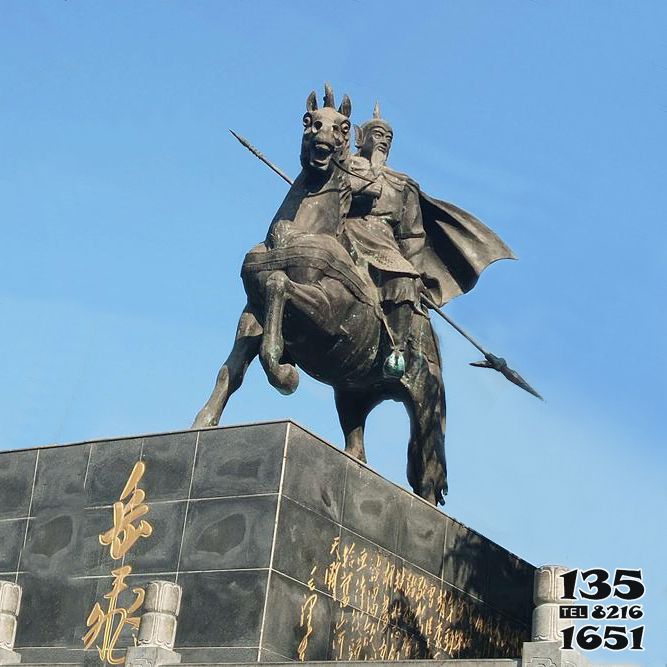 岳飛雕塑-大型城市景觀做舊岳飛青銅雕塑 岳飛雕塑-大型城市景觀做舊岳飛青銅雕塑高清圖片
