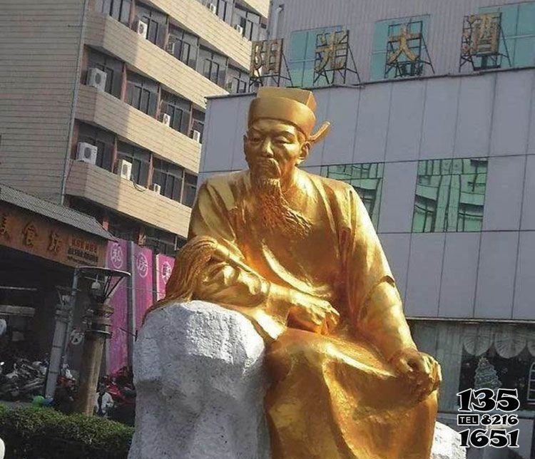 鄭俠雕塑-學(xué)校擺放北宋詩人鄭俠玻璃鋼仿銅雕 鄭俠雕塑-學(xué)校擺放北宋詩人鄭俠玻璃鋼仿銅雕高清圖片