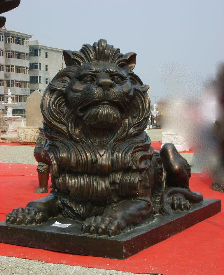 銅雕西洋獅子-西洋獅子銅雕歐式銅獅子 銅雕西洋獅子-西洋獅子銅雕歐式銅獅子高清圖片