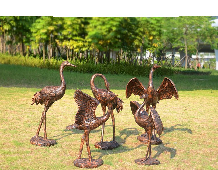 公園玻璃鋼仿銅仙鶴-玻璃鋼仿銅仙鶴公園動物雕塑 公園玻璃鋼仿銅仙鶴-玻璃鋼仿銅仙鶴公園動物雕塑高清圖片