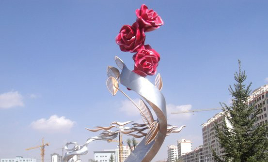 不銹鋼玫瑰花雕塑-不銹鋼玫瑰花廣場景觀雕塑 不銹鋼玫瑰花雕塑-不銹鋼玫瑰花廣場景觀雕塑高清圖片