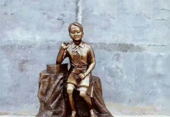 校園玻璃鋼仿銅小學生-玻璃鋼仿銅小學生雕塑校園人物雕塑