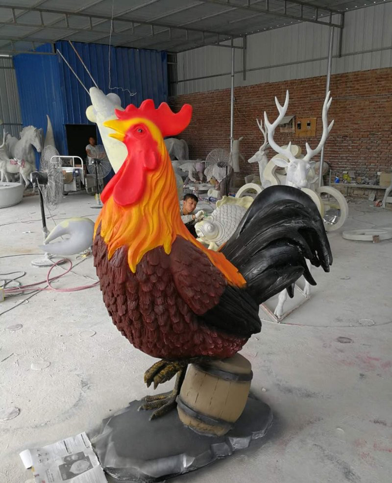 遼寧玻璃鋼仿真公雞效果圖-玻璃鋼仿真公雞 飯店門口動(dòng)物雕塑 遼寧玻璃鋼仿真公雞效果圖-玻璃鋼仿真公雞 飯店門口動(dòng)物雕塑高清圖片