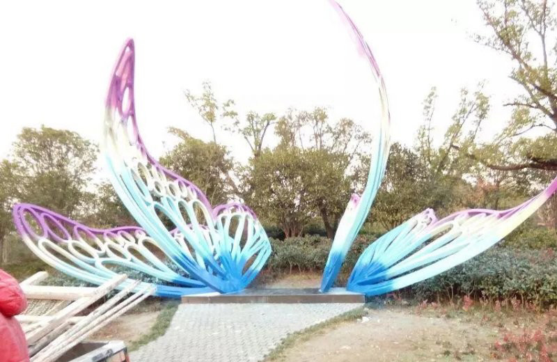 彩色不銹鋼蝴蝶-彩色不銹鋼蝴蝶雕塑 公園動物雕塑 彩色不銹鋼蝴蝶-彩色不銹鋼蝴蝶雕塑 公園動物雕塑高清圖片