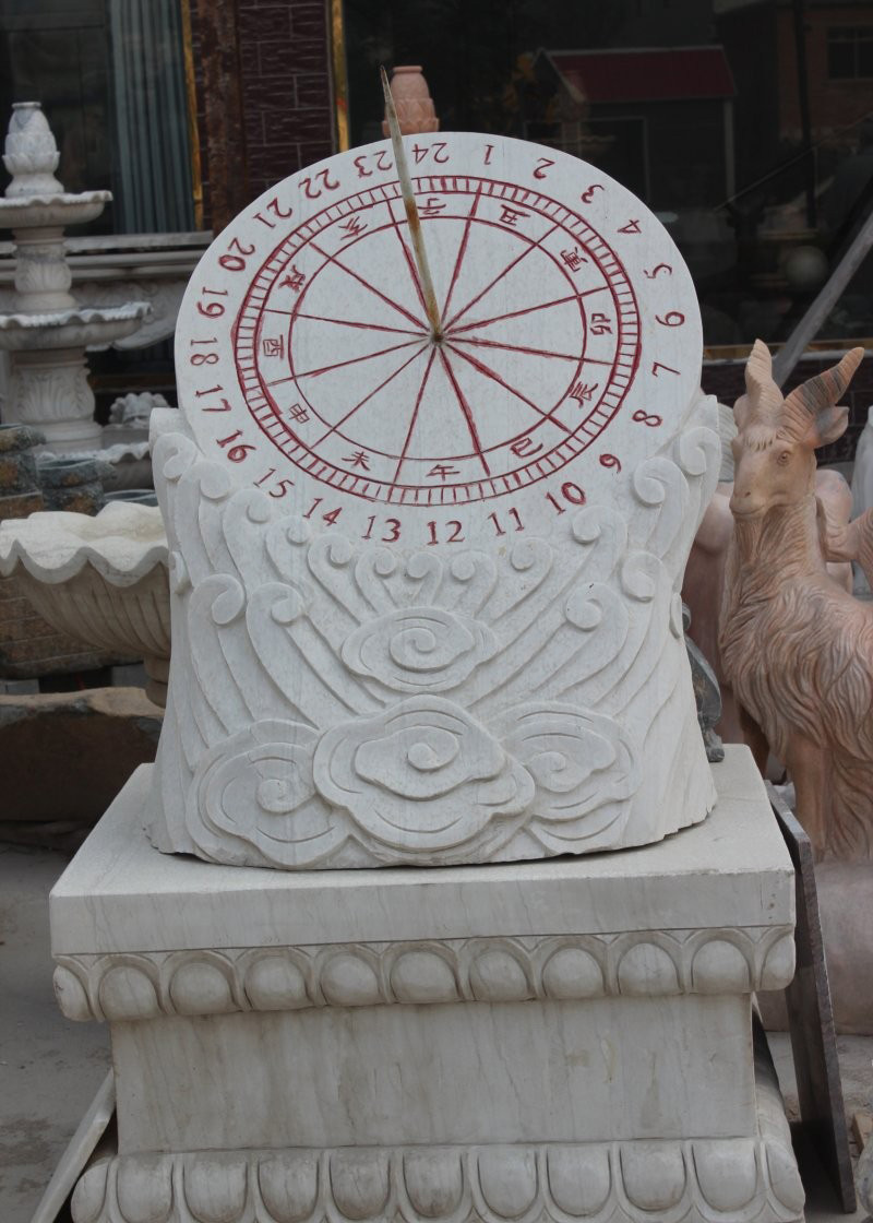 漢白玉日晷-漢白玉日晷雕塑 校園景觀-石雕 漢白玉日晷-漢白玉日晷雕塑 校園景觀-石雕高清圖片