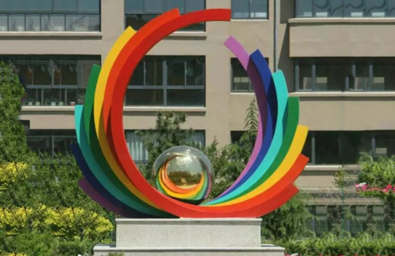 不銹鋼抽象彩虹雕塑-不銹鋼抽象彩虹 公園景觀雕塑 不銹鋼抽象彩虹雕塑-不銹鋼抽象彩虹 公園景觀雕塑高清圖片