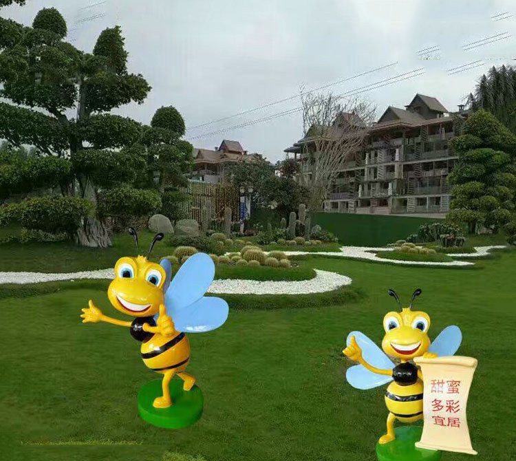 玻璃鋼卡通小蜜蜂-公園卡通小蜜蜂雕塑 玻璃鋼卡通小蜜蜂-公園卡通小蜜蜂雕塑高清圖片