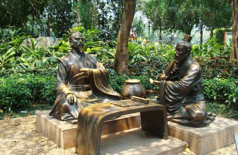 談詩論對的古人銅雕-公園古代人物銅雕 談詩論對的古人銅雕-公園古代人物銅雕