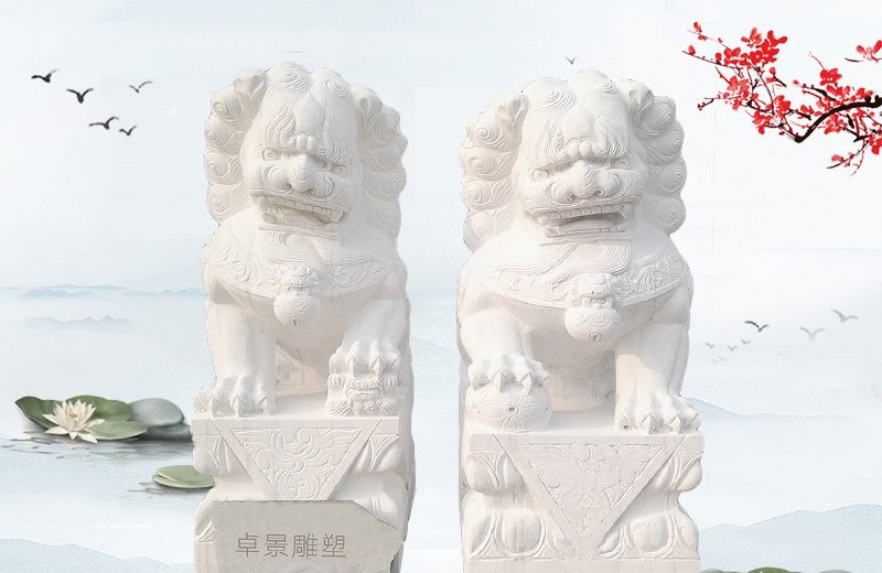 漢白玉北京獅-門口北京獅動物石雕 漢白玉北京獅-門口北京獅動物石雕