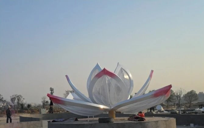 廣場不銹鋼蓮花-不銹鋼大型蓮花雕塑 廣場不銹鋼蓮花-不銹鋼大型蓮花雕塑高清圖片