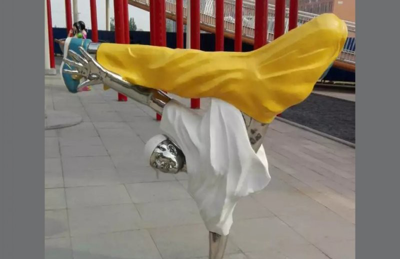 不銹鋼街舞男孩雕塑-不銹鋼跳街舞的人物雕塑 不銹鋼街舞男孩雕塑-不銹鋼跳街舞的人物雕塑