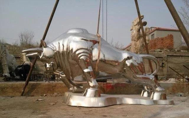 不銹鋼牛雕塑-不銹鋼動物牛雕塑 不銹鋼牛雕塑-不銹鋼動物牛雕塑高清圖片