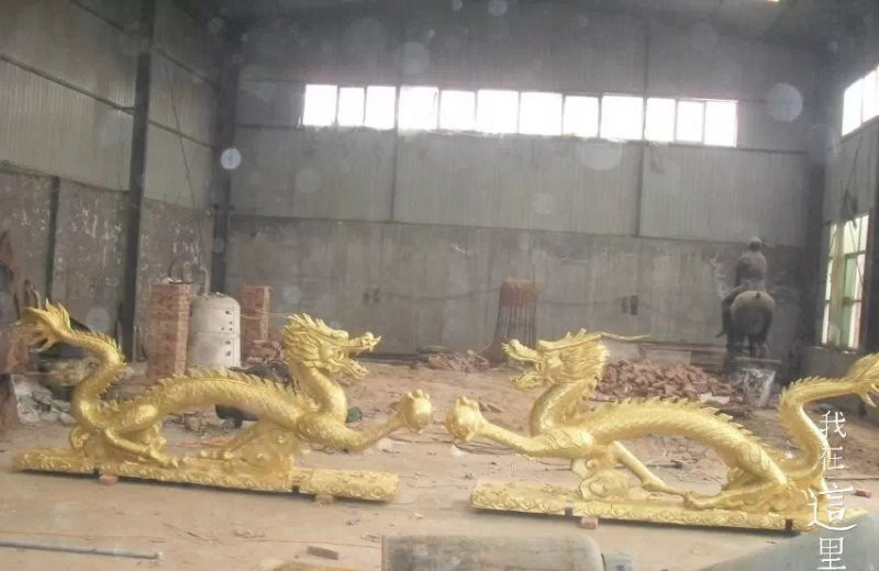 鑄銅雙龍戲珠雕塑-古代神獸銅雕龍 鑄銅雙龍戲珠雕塑-古代神獸銅雕龍高清圖片