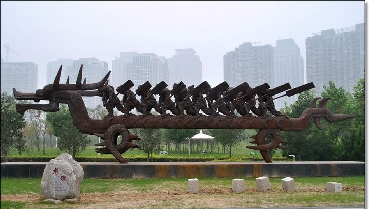 鍛銅賽龍舟雕塑-鍛銅賽龍舟雕塑