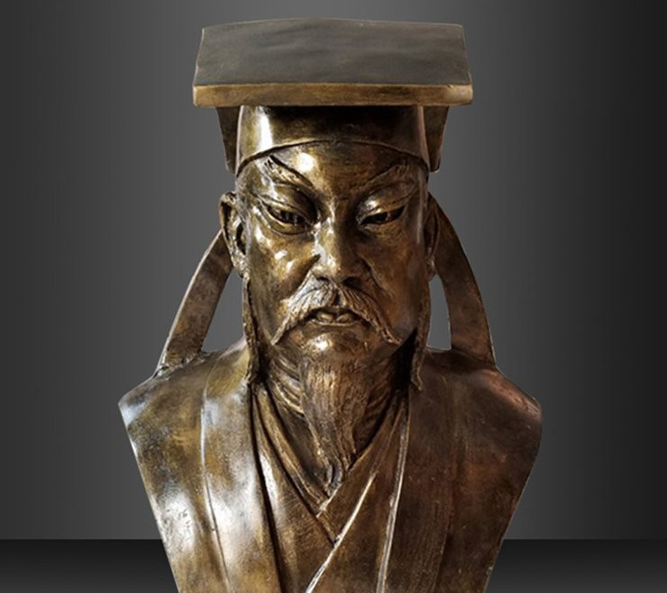 玻璃鋼蘇軾頭像雕塑-校園玻璃鋼仿銅蘇軾頭像 玻璃鋼蘇軾頭像雕塑-校園玻璃鋼仿銅蘇軾頭像高清圖片