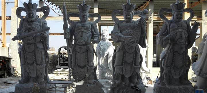 寺廟佛像四大天王石雕-宗教廟宇四大天王雕塑 寺廟佛像四大天王石雕-宗教廟宇四大天王雕塑高清圖片