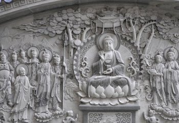 寺廟墻壁石浮雕佛像-寺廟佛像壁畫石浮雕