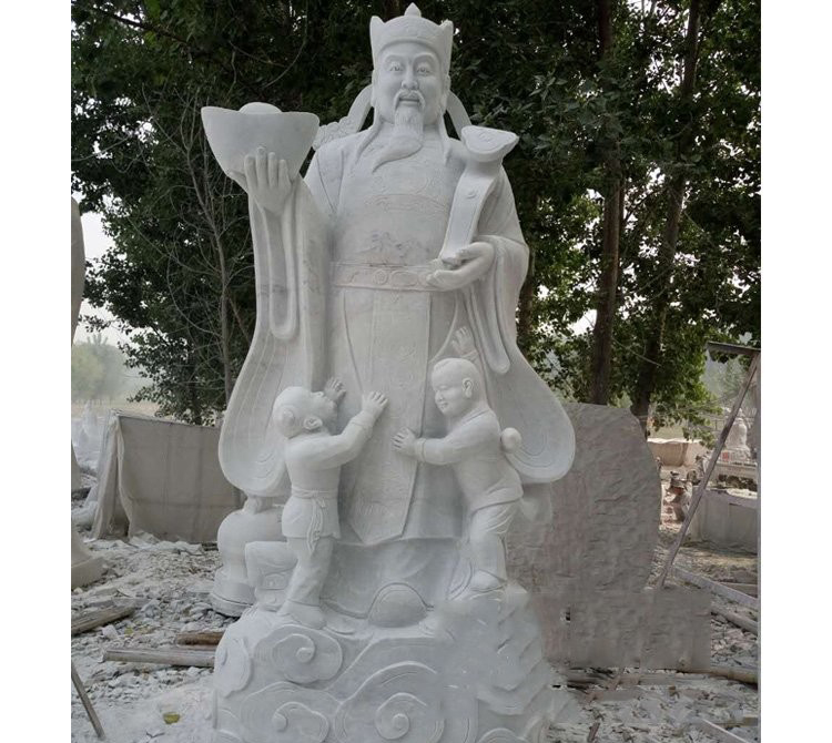 大理石財(cái)神雕像-宗教廟宇財(cái)神雕像石雕