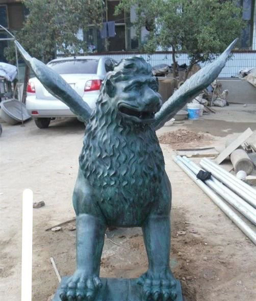青銅西洋飛獅雕塑-歐式青銅飛獅雕塑 青銅西洋飛獅雕塑-歐式青銅飛獅雕塑高清圖片