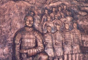鍛銅兵馬俑浮雕-鍛造紫銅兵馬俑浮雕