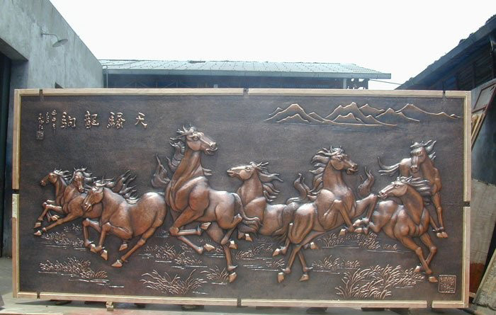 企業酒店八匹馬銅浮雕-天驕龍駒八匹馬銅浮雕 企業酒店八匹馬銅浮雕-天驕龍駒八匹馬銅浮雕高清圖片