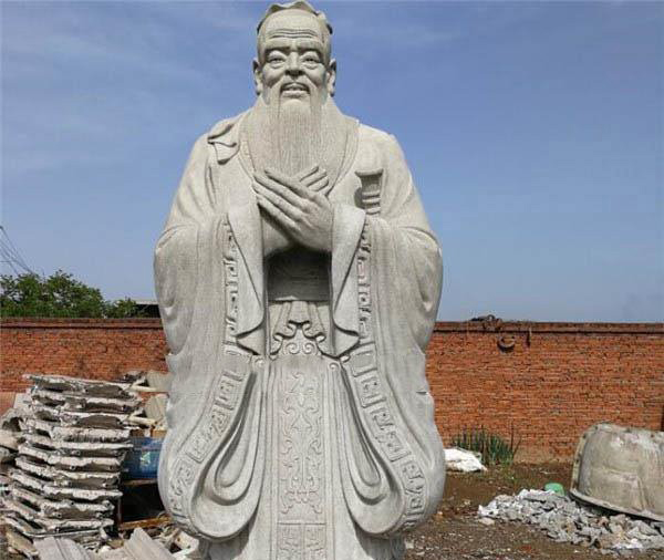 校園名人仿古孔子石雕-仿古古代名人孔子石雕 校園名人仿古孔子石雕-仿古古代名人孔子石雕高清圖片