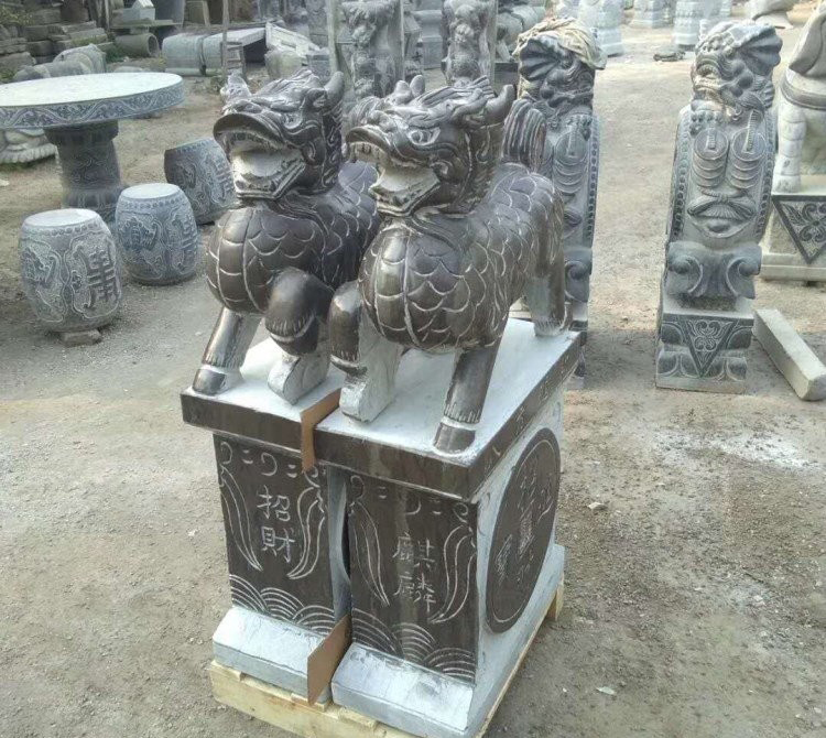 青石門口麒麟石雕-青石仿古門口鎮宅招財麒麟雕塑 青石門口麒麟石雕-青石仿古門口鎮宅招財麒麟雕塑