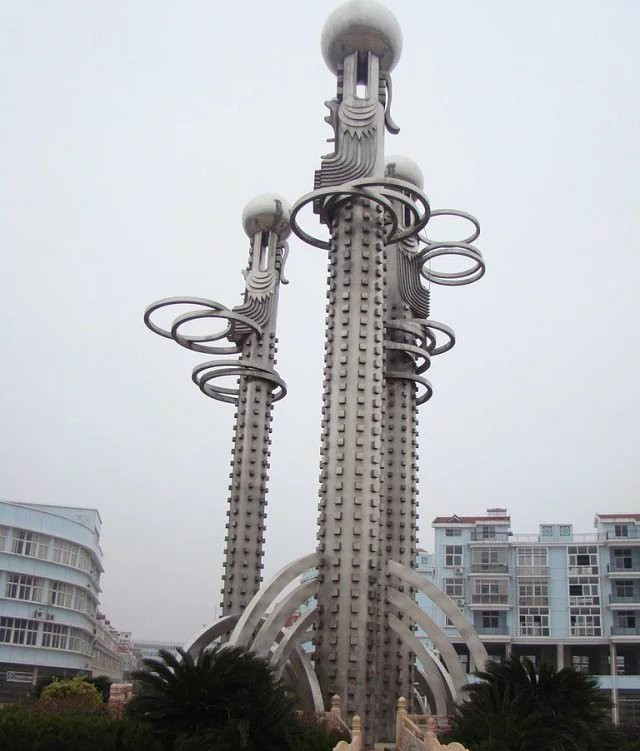 城市大型不銹鋼龍柱雕塑-城市不銹鋼龍柱雕塑 城市大型不銹鋼龍柱雕塑-城市不銹鋼龍柱雕塑高清圖片